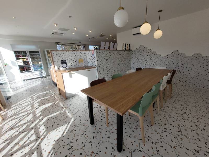 création d'un espace snacking dans une boulangerie