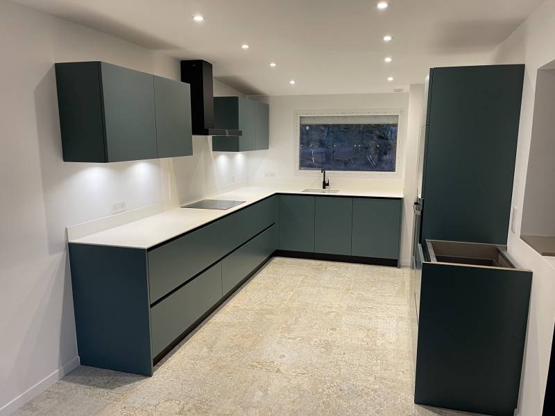 cuisine sans poignées haut de gamme