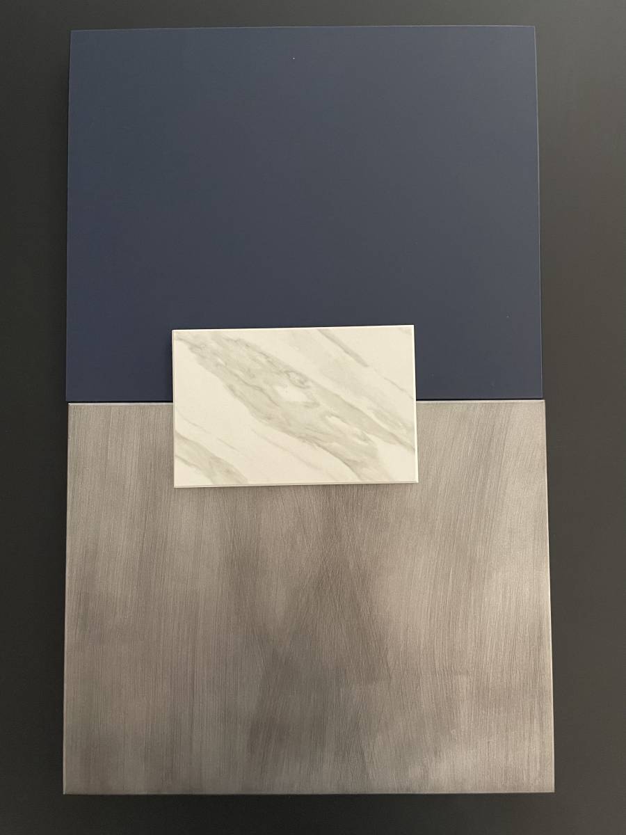 cuisine bleue et inox