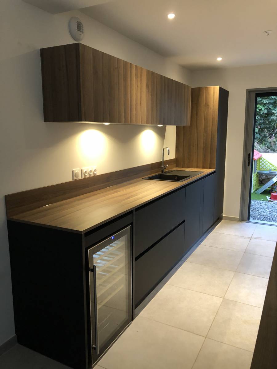 cuisine italienne sur mesure noire mat