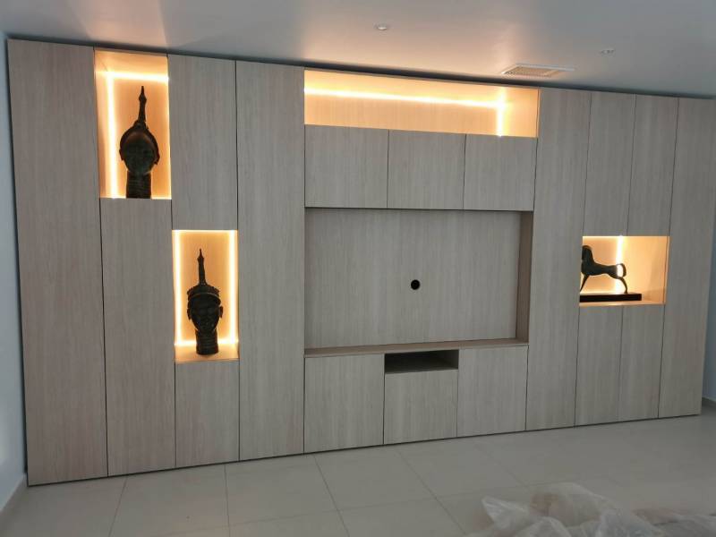 meuble télé en placage bois