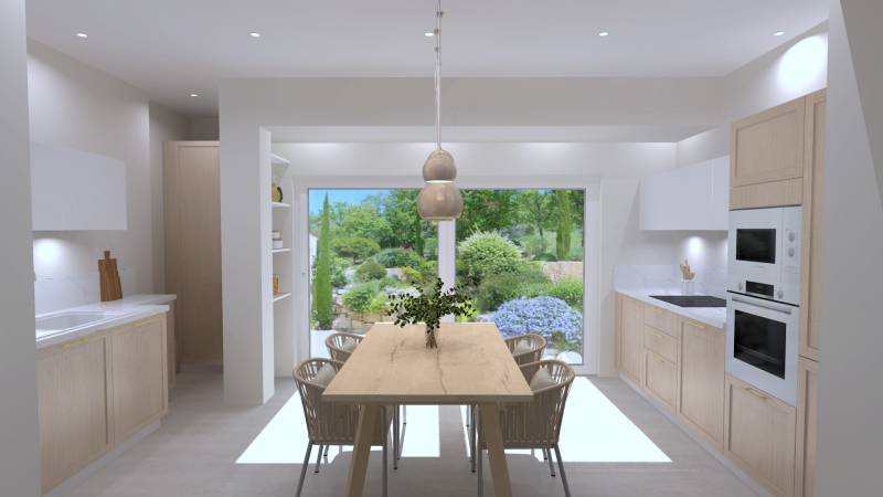 Conception 3D cuisine haut de gamme sur mesure à Plan-de-Cuques
